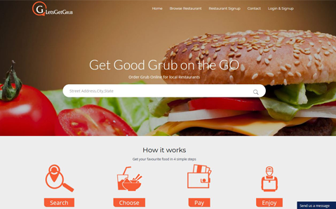 LetsGetGrub website screenshot